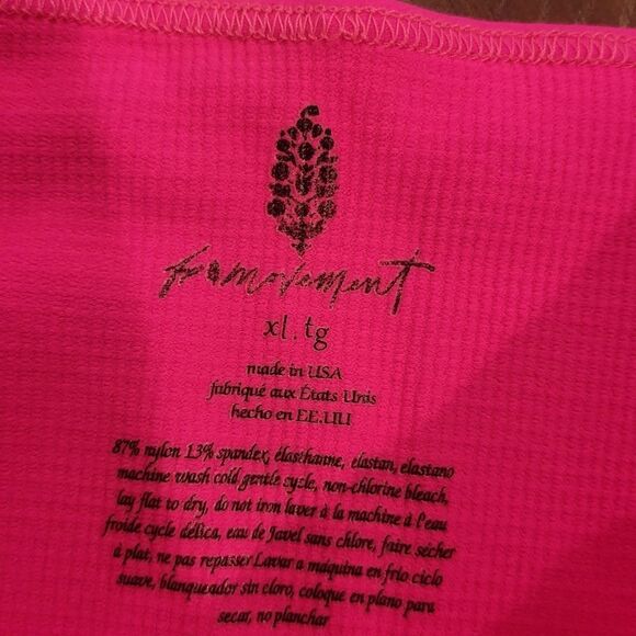 Free People, Cut it out short sleeve tank, Extra Large, Hot Pink - Picture 8 of 9